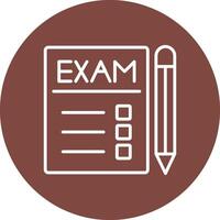 Exams Line Multi Circle Icon vector