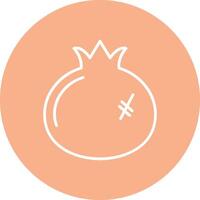 Pomegranate Line Multi Circle Icon vector