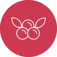 Cranberries Line Multi Circle Icon vector