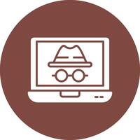 Incognito Glyph Multi Circle Icon vector