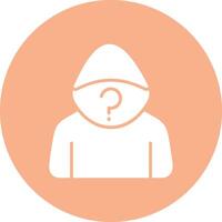 Anonymity Glyph Multi Circle Icon vector