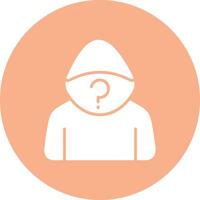 Anonymity Glyph Multi Circle Icon vector