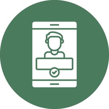 Authentication Glyph Multi Circle Icon vector