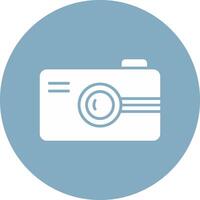 Digital Camera Glyph Multi Circle Icon vector