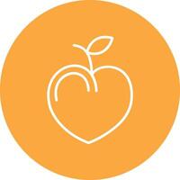 Nectarine Line Multi Circle Icon vector