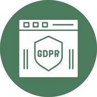 Gdpr Glyph Multi Circle Icon vector