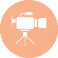 Camcorder Glyph Multi Circle Icon vector