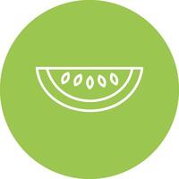 Honeydew Melon Line Multi Circle Icon vector