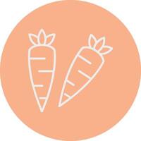 Carrots Line Multi Circle Icon vector