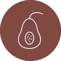 Papaya Line Multi Circle Icon vector