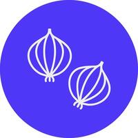 Onion Line Multi Circle Icon vector