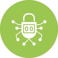 Security Glyph Multi Circle Icon vector