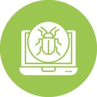 Bug Glyph Multi Circle Icon vector
