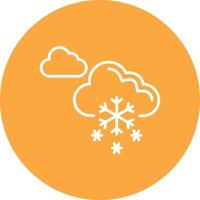 nevando línea multi circulo icono vector