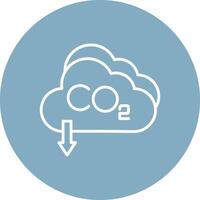 Co2 Line Multi Circle Icon vector