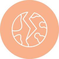 Earth Quake Line Multi Circle Icon vector