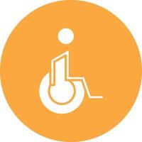 Handicaped Patient Glyph Multi Circle Icon vector