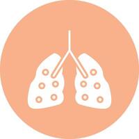 Pulmonology Glyph Multi Circle Icon vector