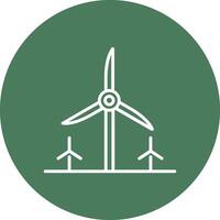 Turbine Energy Line Multi Circle Icon vector