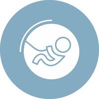 Fetus Glyph Multi Circle Icon vector