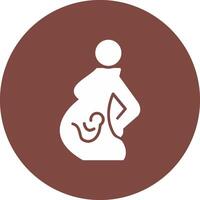 Pregnency Glyph Multi Circle Icon vector