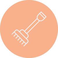 Hay Forks Line Multi Circle Icon vector