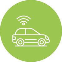 Smart Car Line Multi Circle Icon vector