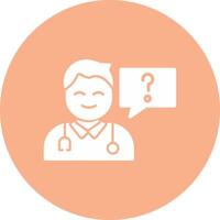 Health Question Glyph Multi Circle Icon vector