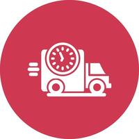 Delivery Time Glyph Multi Circle Icon vector