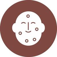 Dermatology Glyph Multi Circle Icon vector