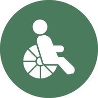 Disability Glyph Multi Circle Icon vector