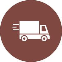 Express Delivery Glyph Multi Circle Icon vector