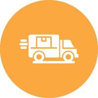 Delivery Truck Glyph Multi Circle Icon vector