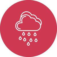 Rain Line Multi Circle Icon vector