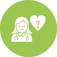 Ask a Doctor Glyph Multi Circle Icon vector