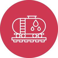 Oil Tank Line Multi Circle Icon vector