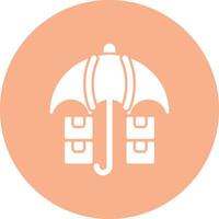 Keep Dry Glyph Multi Circle Icon vector