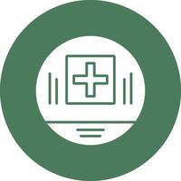 First Aid Symbol Glyph Multi Circle Icon vector