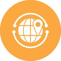 Worldwide Glyph Multi Circle Icon vector