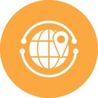 Worldwide Glyph Multi Circle Icon vector