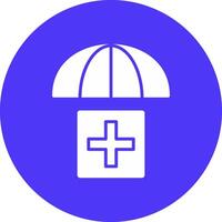 Health Insurance Glyph Multi Circle Icon vector