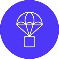 Parachute Line Multi Circle Icon vector