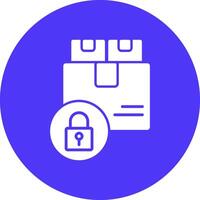 Delivering Protection Glyph Multi Circle Icon vector
