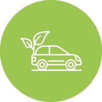 Eco Car Line Multi Circle Icon vector