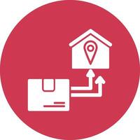 Direct Delivery Glyph Multi Circle Icon vector