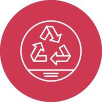 reciclar línea multi circulo icono vector