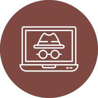 Incognito Line Multi Circle Icon vector