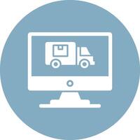 Logistics Glyph Multi Circle Icon vector