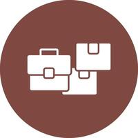 Business Logistics Glyph Multi Circle Icon vector