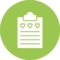 Wish List Glyph Multi Circle Icon vector